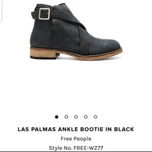Free People Las Palmas Ankle Boot / Black Leather